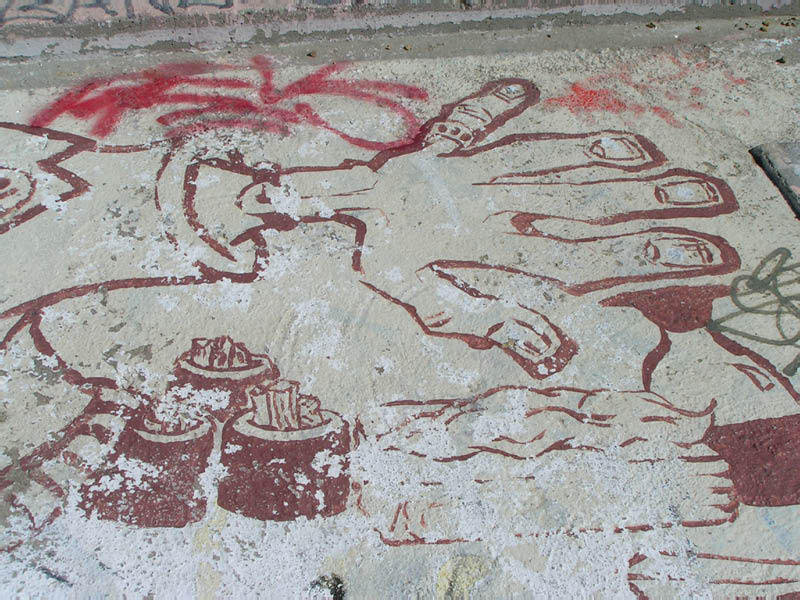 graffiti on the base of the old Topanga Lookout