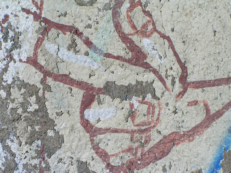 graffiti on the base of the old Topanga Lookout